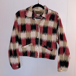 Vintage! Rancho Deluxe Western Style Cropped Denim Jacket  Size M